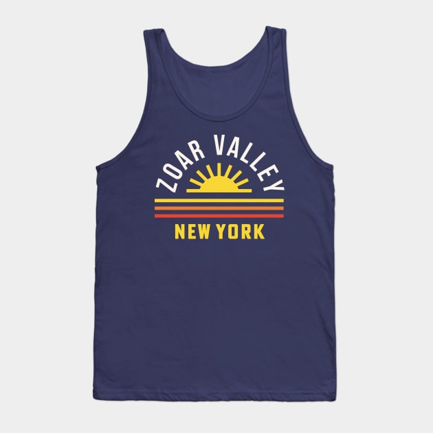 Zoar Valley New York Souvenir Gift Sunrise Tank Top by PodDesignShop